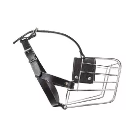 FÉM SZÁJKOSÁR G2 BŐRSZÍJJAL MUNKAKUTYÁKNAK