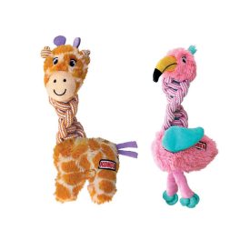 KONG KUTYAJÁTÉK KNOTS TWISTS 32CM FLAMIN/ZSIRÁF