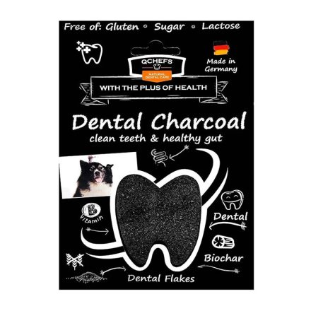 Qchefs Dental Charcoal Flakes - Természetes fogtisztító pehely kutyáknak 90G