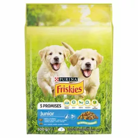   Friskies Junior száraz kutyaeledel csirkével, zöldségekkel és tejjel 500g
