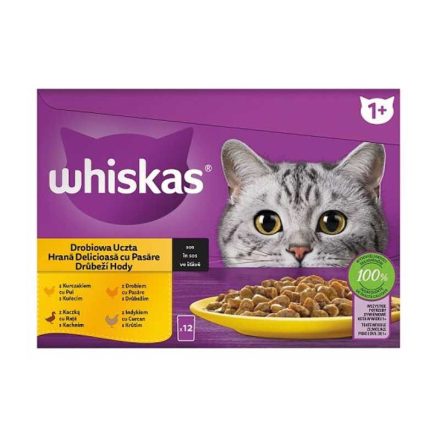 WHISKAS CAT POUCH VÁL MÁRTÁSBAN 12X85G SZÁRNYAS