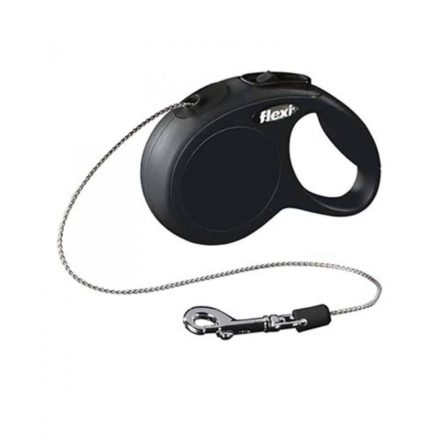 Flexi Classic zsinóros automata póráz - XS/3m/8kg-ig/fekete