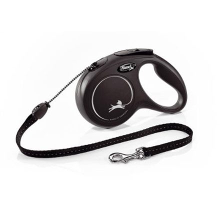 FLEXI CLASSIC PÓRÁZ M MAX 20KG CORD 5M FEKETE #022627