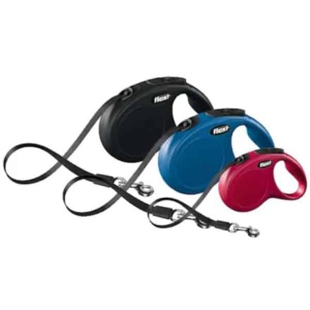 Flexi Classic szalagos automata póráz - M/5m/25kg-ig/piros