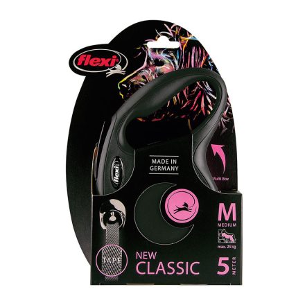 FLEXI CLASSIC PÓRÁZ M TAPE MAX 25KG 5M FEKETE 