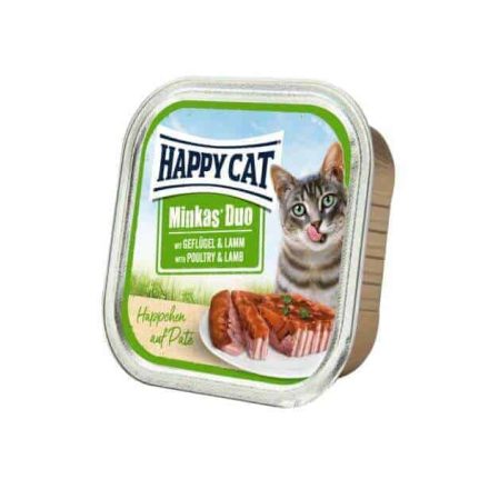 Happy Cat Duo macskaeledel 100 g Szárnyas & Bárány