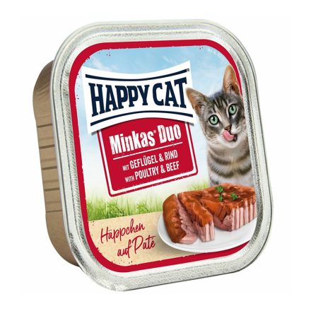 xHAPPY CAT MINKAS DUO ALUTÁLKA 100G SZÁRNYAS-MARH