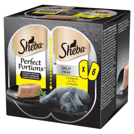Sheba Perfect Portions csirke vagdalttal felnőtt macskák számára 6 x 37,5g