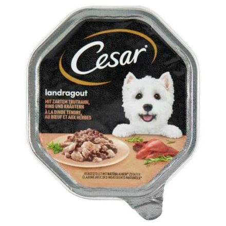 Cesar alutálkás eledel pulykával és marhával 150g