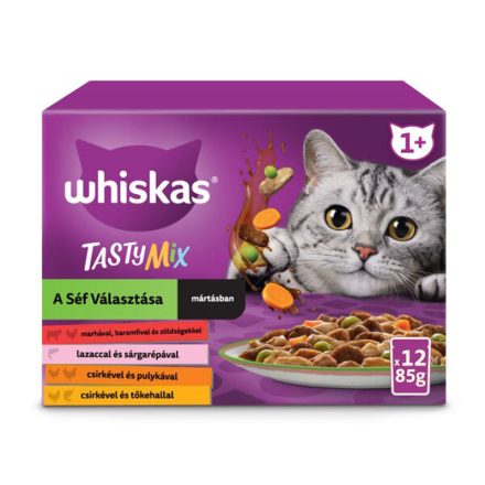 WHISKAS POUCH TASTY MIX CHEF'S CHOICE 12X85G MÁRTÁSBAN