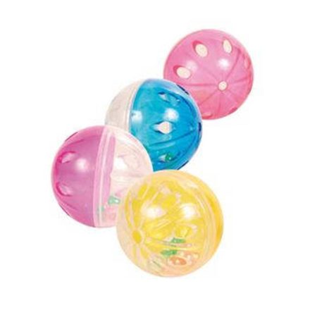 TRIXIE CICAJÁTÉK CSÖRGŐ LABDÁK 4DB 4,5CM #4166