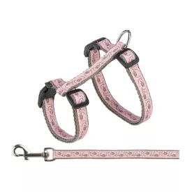 KT25 TRIXIE CAT HÁM+PÓRÁZ PINK-SZÜR 27-45CM 1,2M