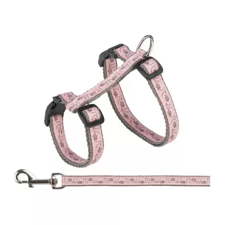 KT25 TRIXIE CAT HÁM+PÓRÁZ PINK-SZÜR 27-45CM 1,2M