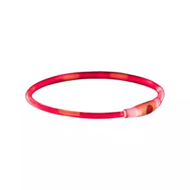 TRIXIE USB-S VILÁGÍTÓ NYAKPÁNT S-M 40CM/8MM RED