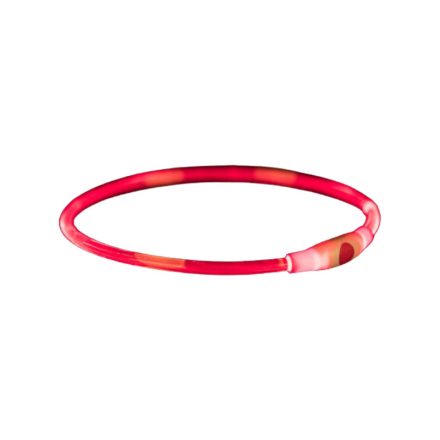 TRIXIE USB-S VILÁGÍTÓ NYAKPÁNT S-M 40CM/8MM RED