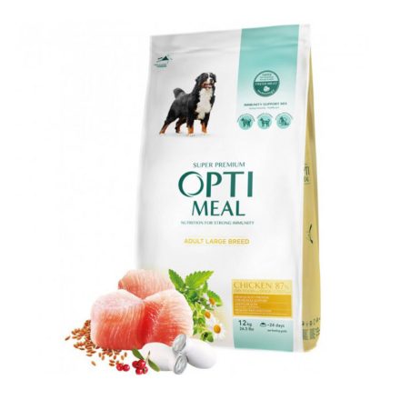 OPTIMEAL DOG SZÁRAZ TÁP FELNŐTT KUTYÁKNAK CSIRKÉVEL 12KG