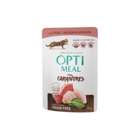 OPTIMEAL CAT POUCH CARNI 85G GFREE BOR-CSI-SPIN