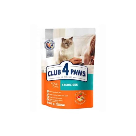 CLUB 4 PAWS PREMIUM CAT STERIL SZÁRAZ TÁP CSIRKE 300G