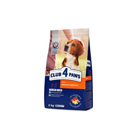 CLUB 4 PAWS PREMIUM DOG MEDIUM SZÁRAZ TÁP CSIRKE 2KG