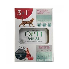 OPTIMEAL CAT GABONAMENTES, BÁRÁNY + PULYKA 340G (3+1)