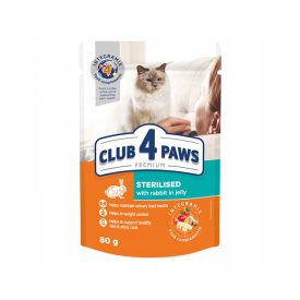 CLUB 4 PAWS PREMIUM CAT NEDVES ELEDEL NYÚL JELLY 80G