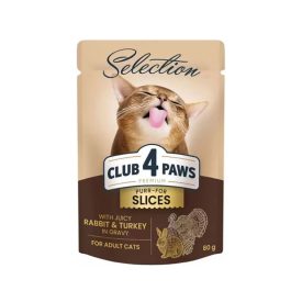   CLUB 4 PAWS PREMIUM CAT SELECTION NEDVES ELEDEL NYÚL PULYKA 80G
