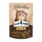 CLUB4PAWS CAT POUCH SLICES 85g Csirke-Borjú