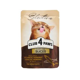   CLUB 4 PAWS PREMIUM CAT SELECTION NEDVES ELEDEL HERING JELLY 80G