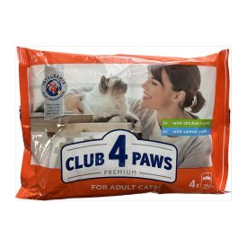   CLUB 4 PAWS PREMIUM CAT NEDVES ELEDEL CSIRKE ÉS LAZAC 2-2db (4x85g)