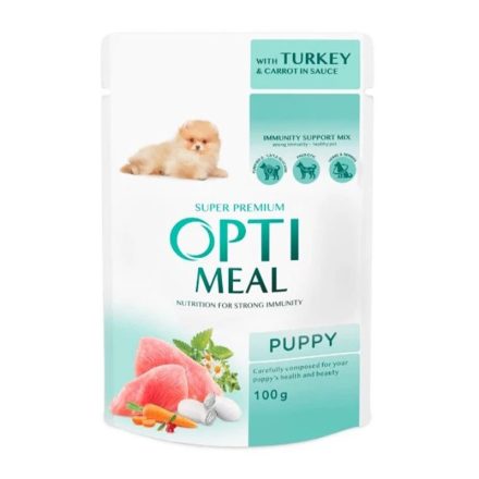 OPTIMEAL DOG POUCH PUPPY 100G PULYKA-RÉPA sauce