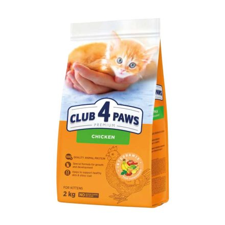 CLUB4PAWS CAT DRY 2KG KITTEN CSIRKÉVEL