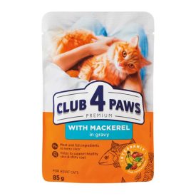 CLUB4PAWS CAT POUCH 85G MAKRÉLA GRAVY