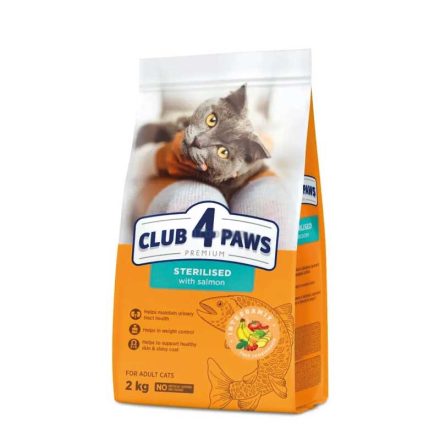 CLUB4PAWS CAT DRY 2kg STERIL LAZACCAL