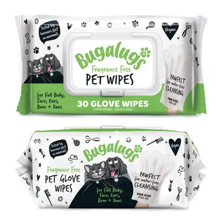 BUGALUGS BIODEGRADABLE GLOVE WIPES 30DB  