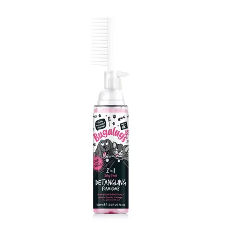 BUGALUGS DETANGLING FOAM COMB 2IN1 150ML BABY FRESH 
