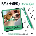 BUGALUGS TRIPLE TOOTHBRUSH 17CM DOGS-CATS