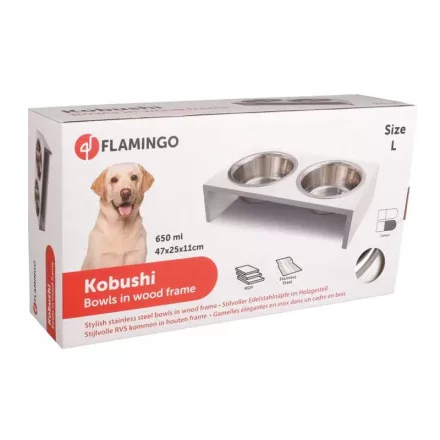 Flamingo Etető és itatótál duo 2x380ml