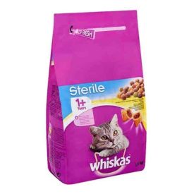 WHISKAS Sterile száraz macskaeledel csirkével 1,4 kg