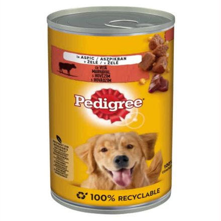 Pedigree konzerv marhahússal aszpikban felnőtt kutyák számára 400g