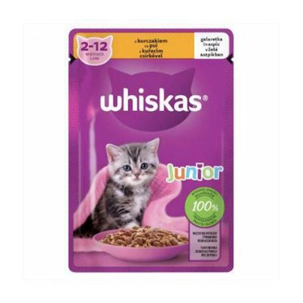 WHISKAS CAT POUCH JUNIOR 85G CSIRKE ASZP