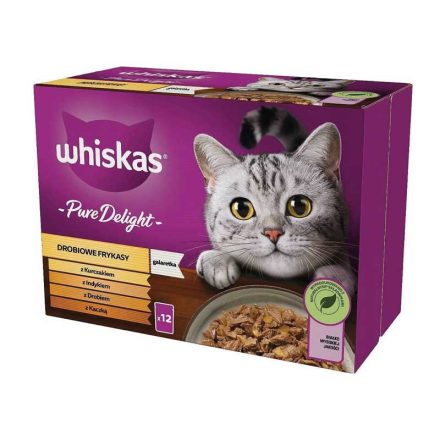 WHISKAS CAT POUCH PURE DELI VÁL 12X85G KLASSZ ASZP