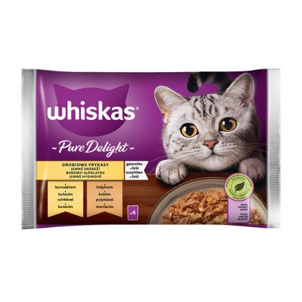 WHISKAS CAT POUCH PURE DELI 4X85G CSI-PU ASZP