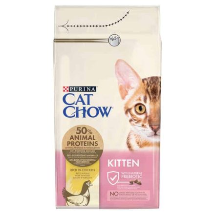 Cat Chow Kitten csirkében gazdag száraz macskaeledel 1,5kg