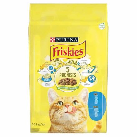 Friskies száraz macskaeledel lazaccal és hozzáadott zöldségekkel 10kg