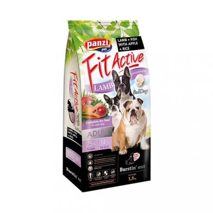 FitActive Dog Felnőtt Bulldogs kutyaeledel / Bárány-Hal 1,5 kg