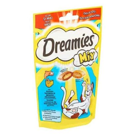 DREAMIES 60G Lazacos és sajtos jutalomfalat mix macskáknak
