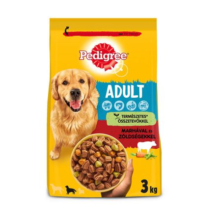 PEDIGREE DOG SZÁRAZ M/L 3KG MARHA-ZÖLDSÉG