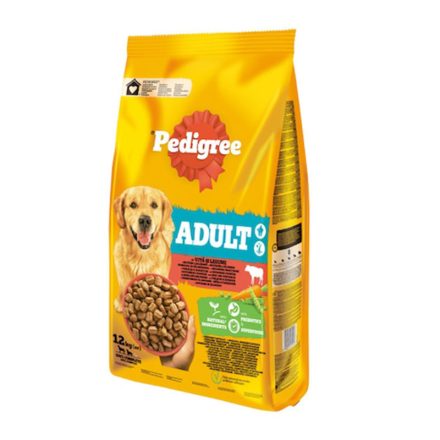 PEDIGREE DOG SZÁRAZ ADULT 12KG MARHA ÉS ZÖLDSÉG