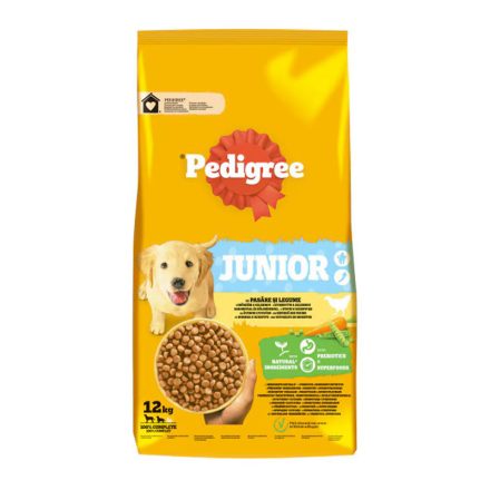 PEDIGREE DOG SZÁRAZ JUNIOR MEDIUM/LARGE 12KG BAROMFI ÉS ZÖLDSÉG