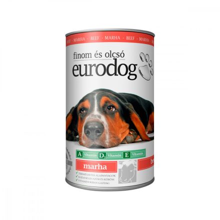 EURO DOG kutyakonzerv marhahússal 1240g